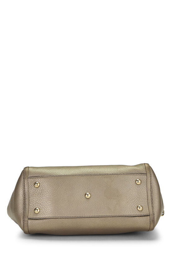 Gold Metallic Leather Soho Top Handle Bag, , large image number 4