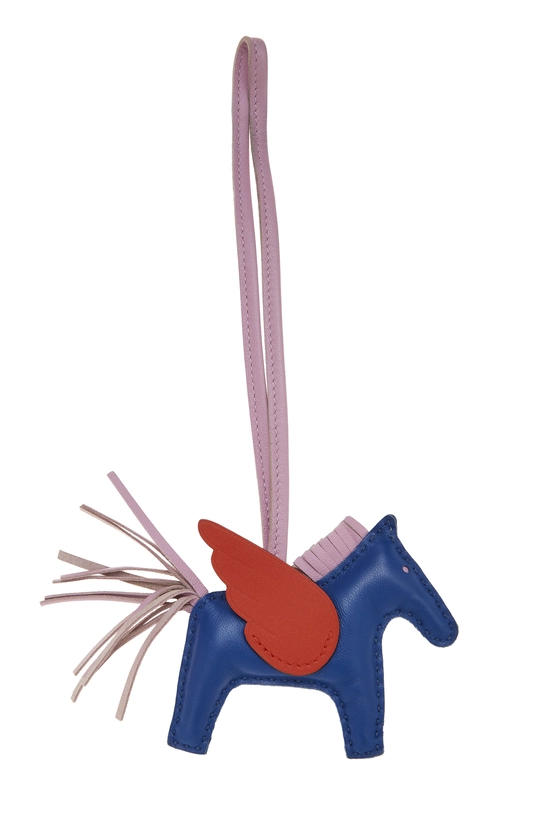 Bleu France, Capucine, Mauve Sylvestre Milo Leather Rodeo Pegase Bag Charm TPM, , large image number 1