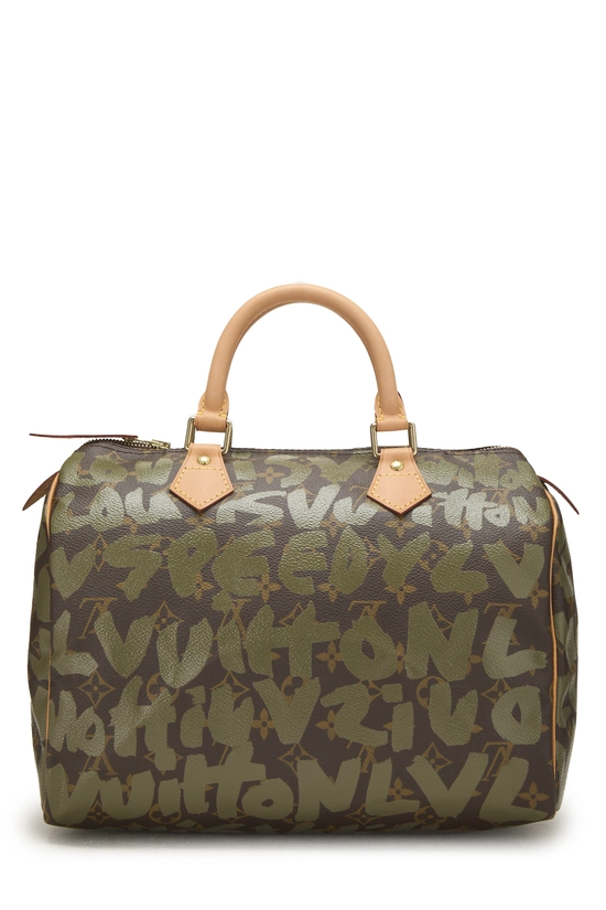Stephen Sprouse x Louis Vuitton Monogram Green Graffiti Speedy 30, , large image number 3