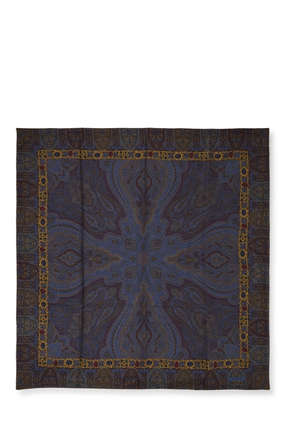 Navy Silk Gripoix Scarf