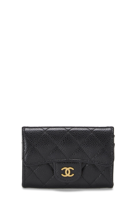 Black Caviar Classic Flap Card Holder, , large image number 0