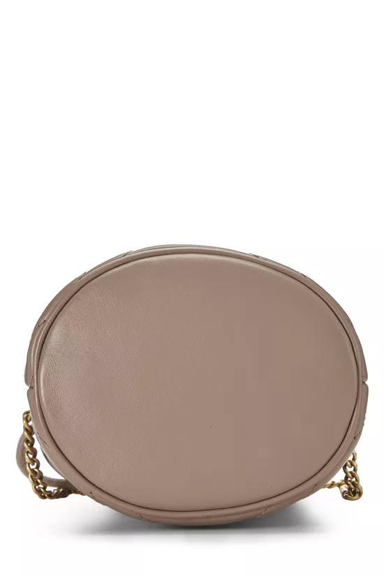 Beige Leather GG Marmont Chain Bucket Bag Mini, , large image number 4