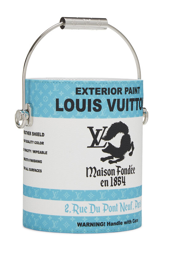 Louis Vuitton Sublime and Rare turquoise blue and white LV Paint