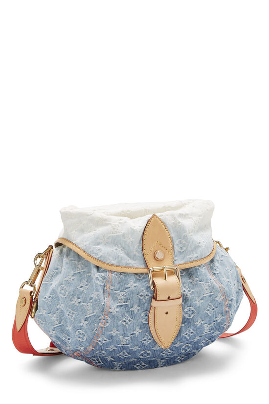 Louis Vuitton Blue Monogram Denim And Leather Limited Edition Sunshine Bag