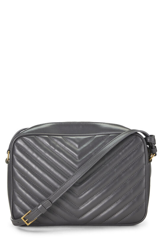Grey Quilted Calfskin Lou Camera Bag, , large image number 3