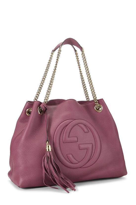 Purple Leather Soho Chain Tote, , large image number 1