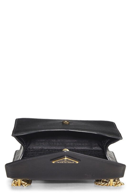 Black Saffiano Leather Envelope Shoulder Bag, , large image number 5