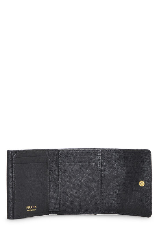 Black Saffiano Tri-fold Wallet , , large image number 3
