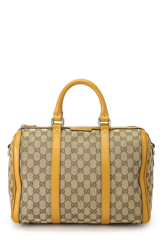 Yellow Original GG Canvas Boston Handbag Medium, , large image number 0