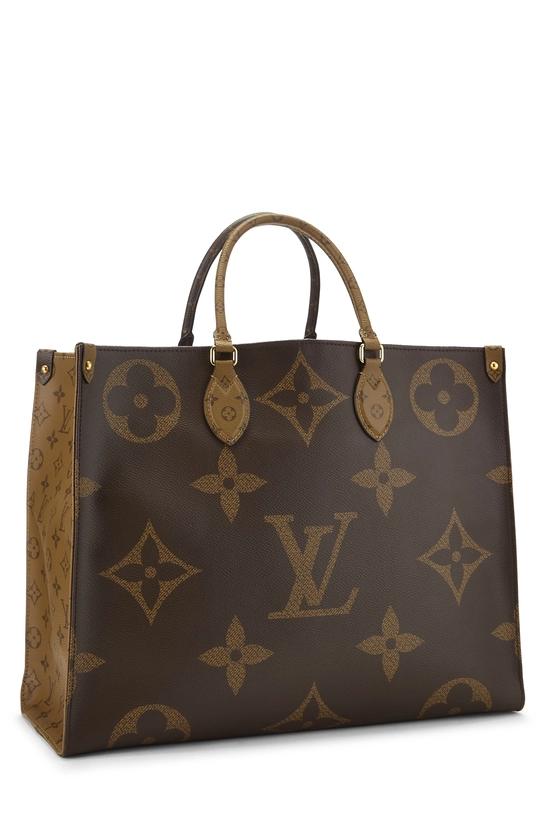 Brown Giant Monogram Reversed On The Go GM, , large image number 1