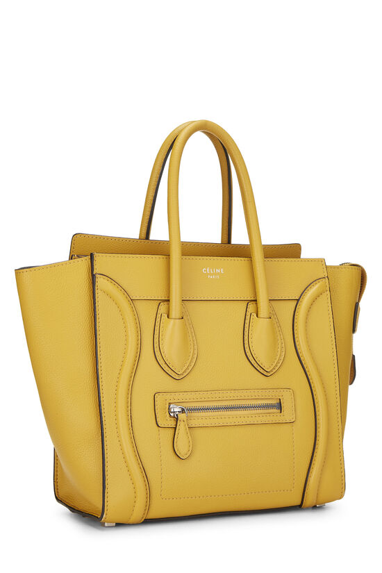 Yellow Calfskin Leather Luggage Micro, , large image number 1
