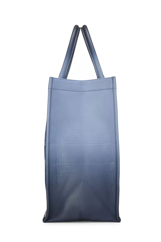 Blue Calfskin Book Tote Large, , large image number 2