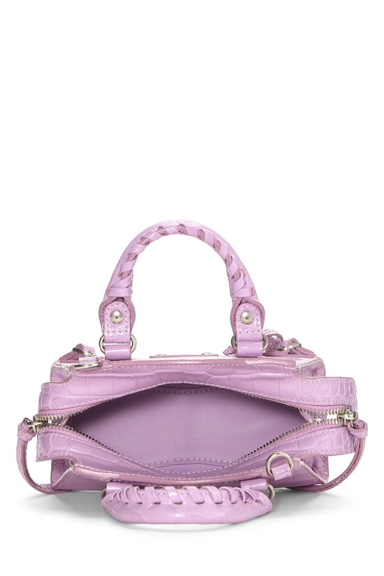 Purple Embossed Calfskin Neo Classic City Nano, , large image number 5