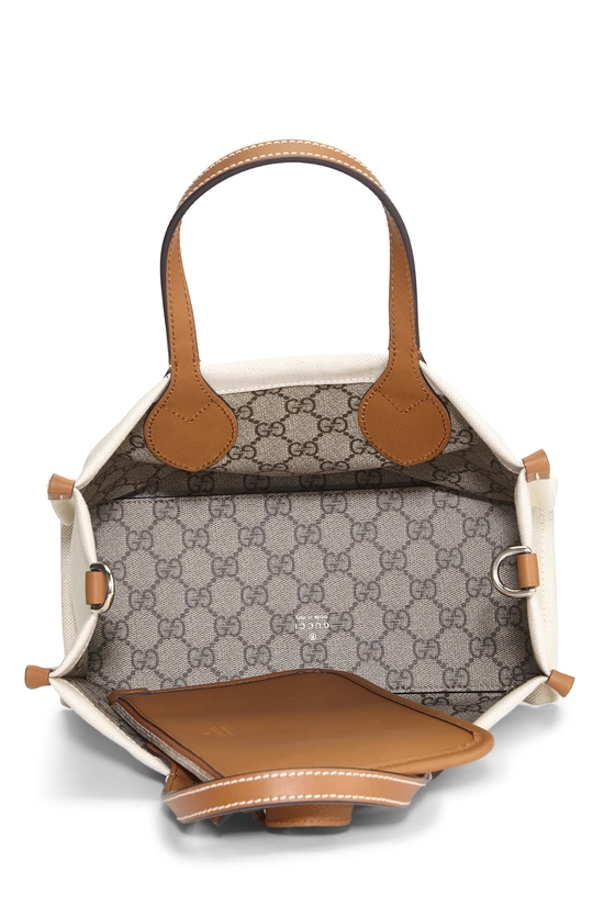 Brown Canvas Logo Print Tote Mini, , large image number 5