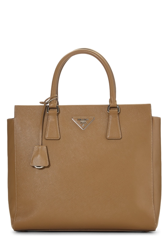 Brown Saffiano Open Tote, , large image number 0