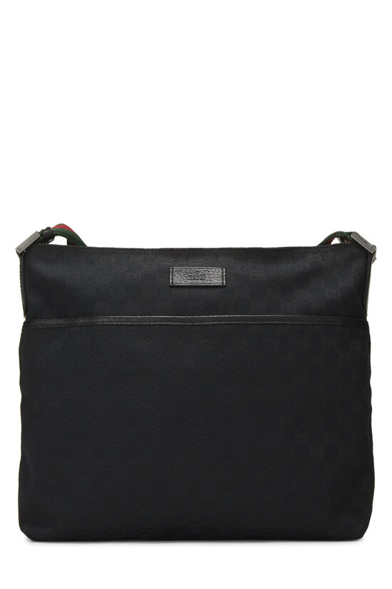 Black GG Canvas Web Pocket Messenger, , large image number 0