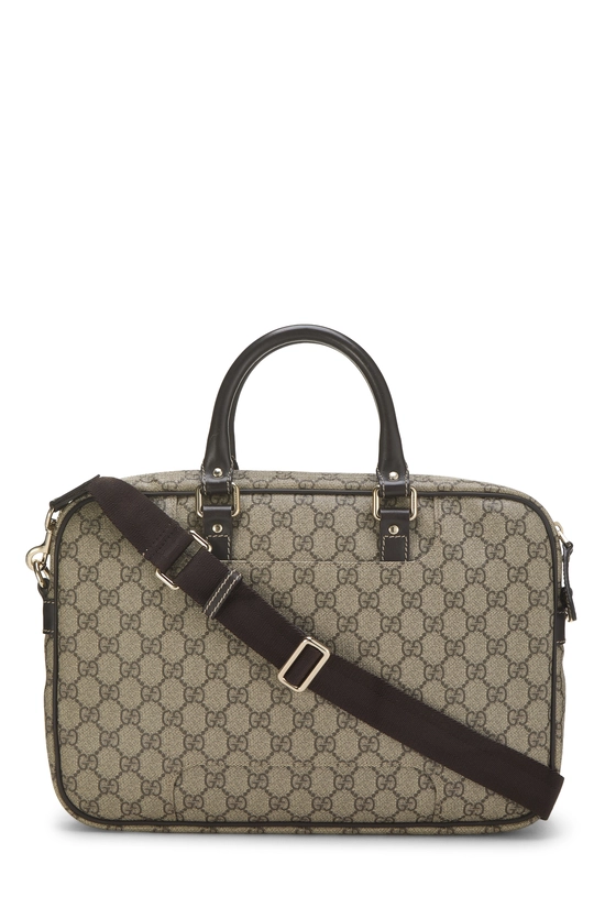 Brown GG Supreme Canvas Briefcase, , large image number 3