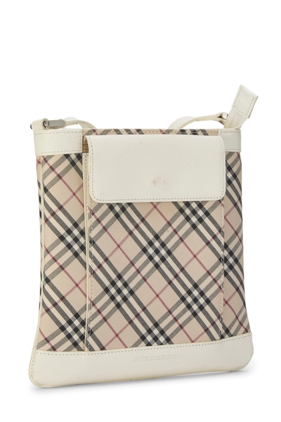 Burberry White House Check Nylon Vertical Messenger — photo 2