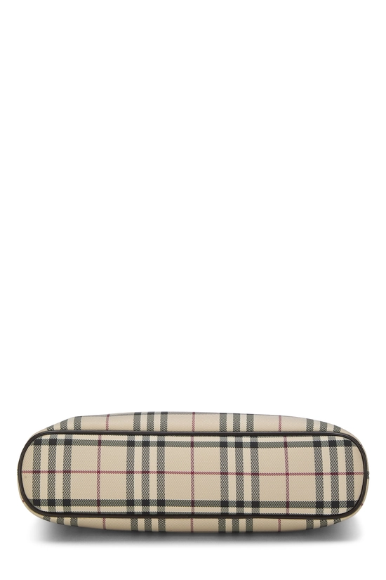 Brown Nylon Check Handbag Small, , large image number 4