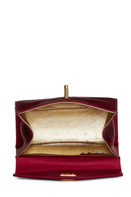 Red Satin 'CC' Handbag Mini, , large image number 6