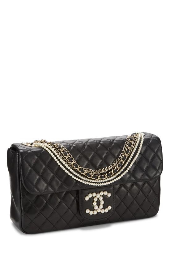 Black Quilted Lambskin Westminster Pearl Flap Medium, , large image number 1