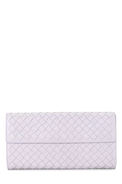 Purple Intrecciato Long Wallet