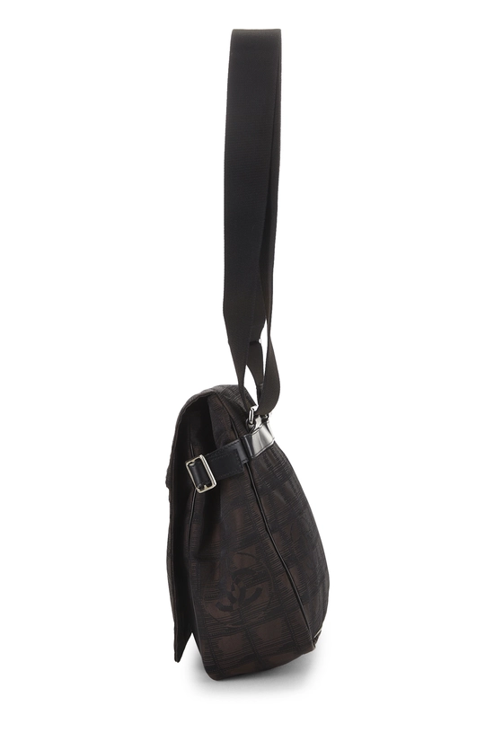 Brown Nylon Travel Line Shoulder Bag Small, , large image number 2