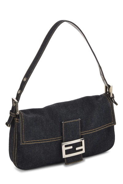 Navy Denim Baguette, , large