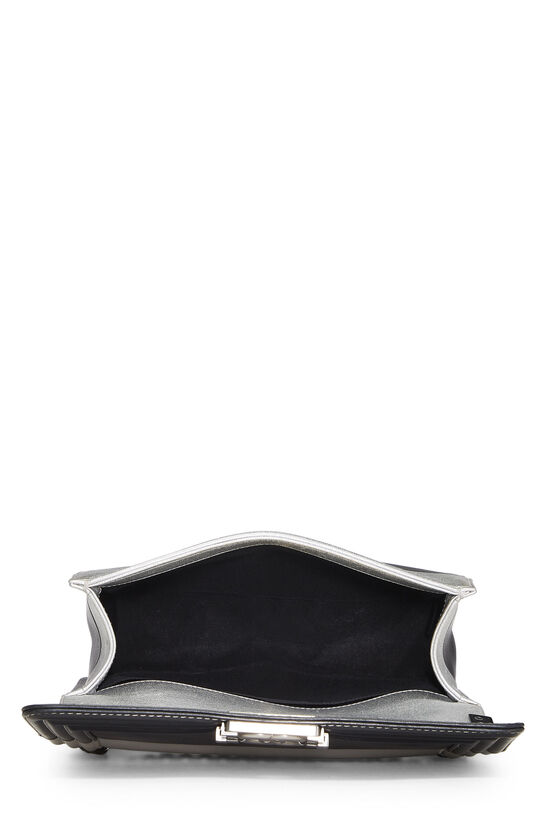 Black & Metallic Silver Bi-Color Calfskin Boy Bag Medium, , large image number 6