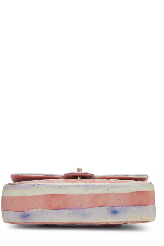 Multicolor Lambskin Watercolor Classic Double Flap Medium, , large image number 4