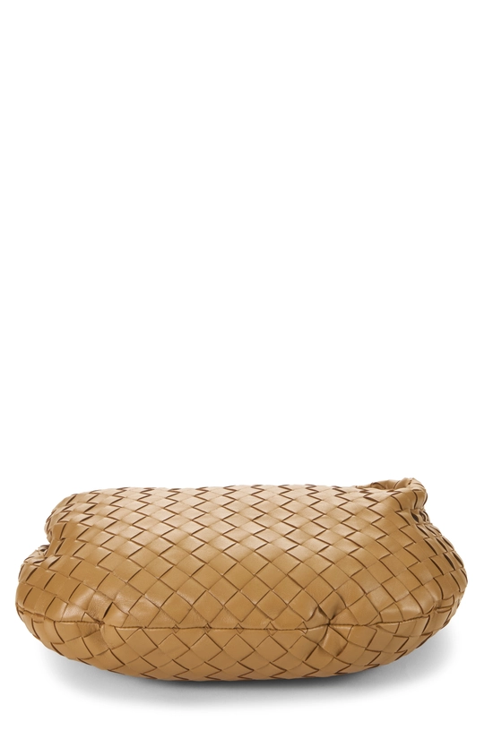 Brown Intrecciato Leather Teen Jodie, , large image number 4