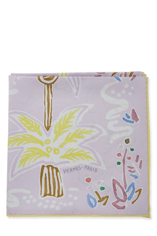 Pink & Multicolor 'Isola Di Primavera' Silk Scarf 90, , large image number 2