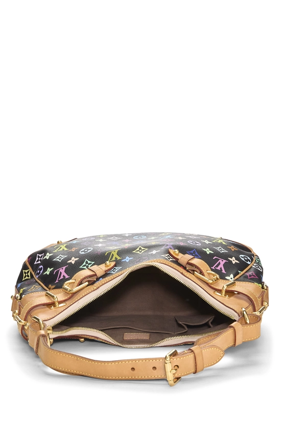 Takashi Murakami x Louis Vuitton Black Monogram Multicolore Greta Hobo, , large image number 5