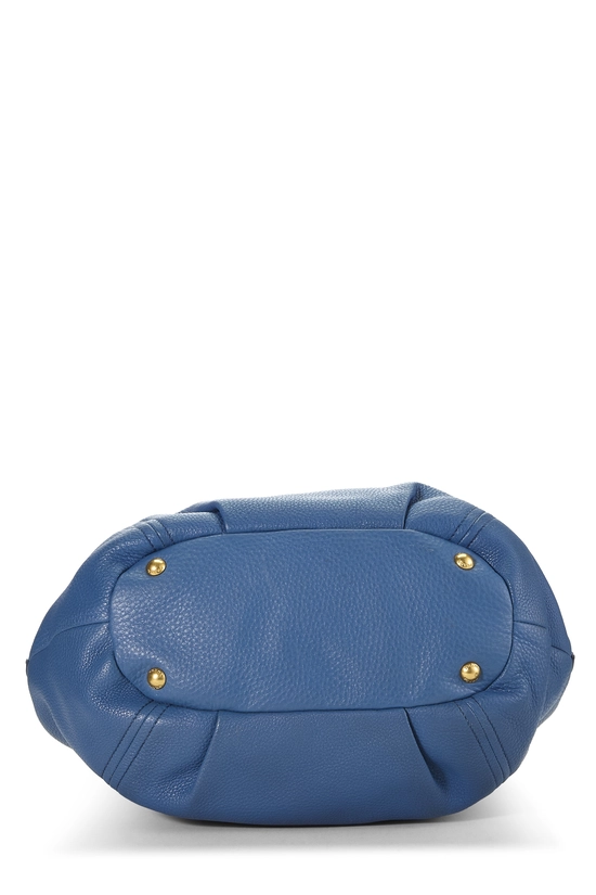 Blue Vitello Daino Sacca 2 Manici, , large image number 4