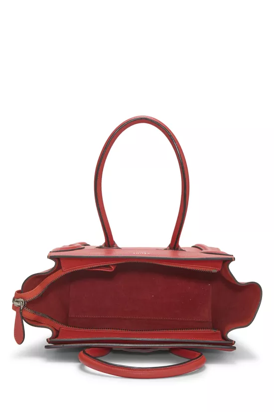 Orange Drummed Calfskin Luggage Micro, , large image number 5