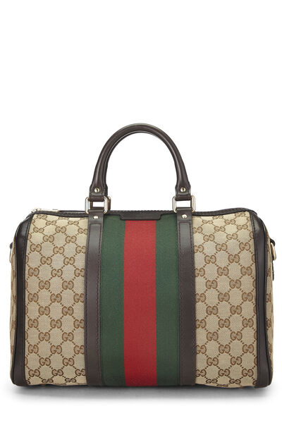 Original GG Canvas Vintage Web Boston Bag Medium