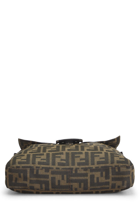 Brown Zucca Canvas Shoulder Bag, , large image number 4