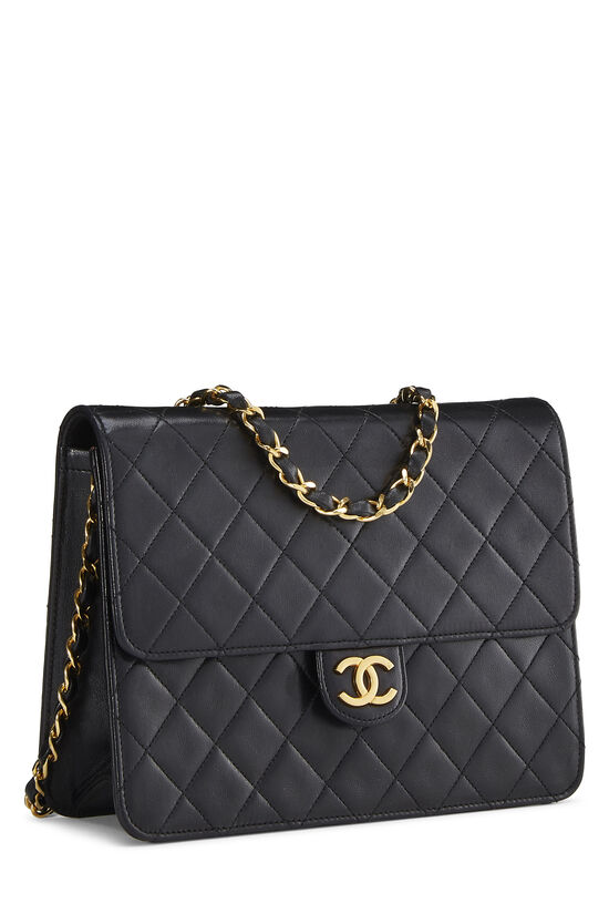 Black Quilted Lambskin Ex Flap Small, , large image number 2