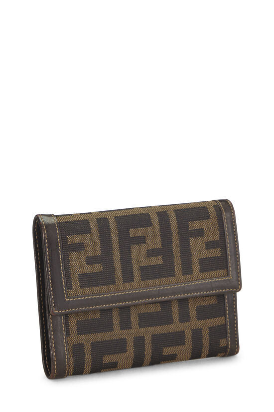 Brown Zucca Canvas Compact Wallet, , large image number 1