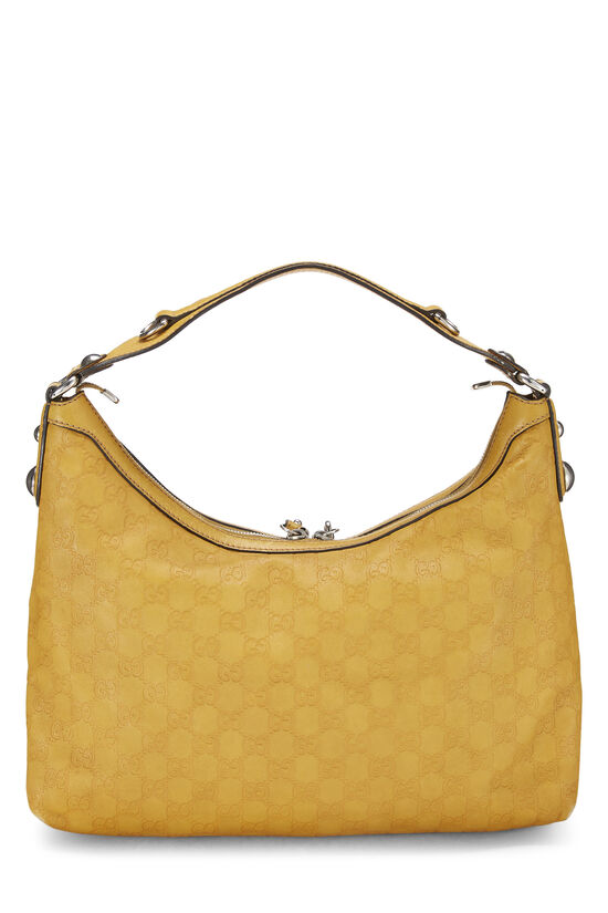 Yellow Guccissima Leather Icon Bit Hobo Bag, , large image number 5