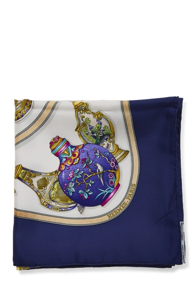 Multicolor 'Qu'importe le Flacon' Silk Scarf 90, , large