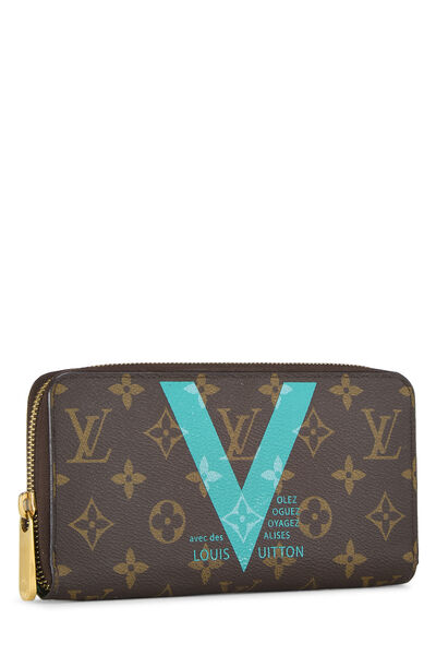 Blue Monogram Canvas V Zippy Continental Wallet, , large