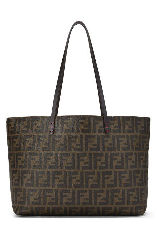 Brown Zucca Coated Canvas Roll Tote Medium, , large image number 0