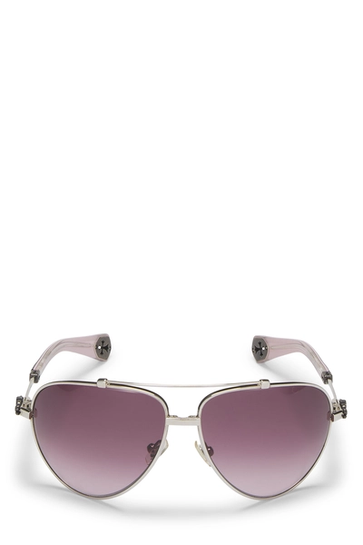 Pink Metal Stoned Aviator Sunglasses