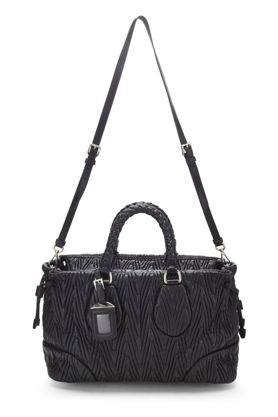Black Nappa Chevron Antik Handbag, , large image number 1