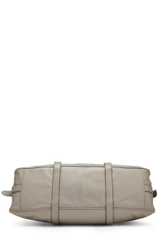 Grey Calfskin Convertible Buckle Handbag , , large image number 6