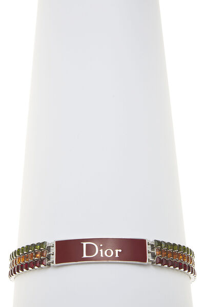 Silver & Multicolor Rasta Crystal Choker