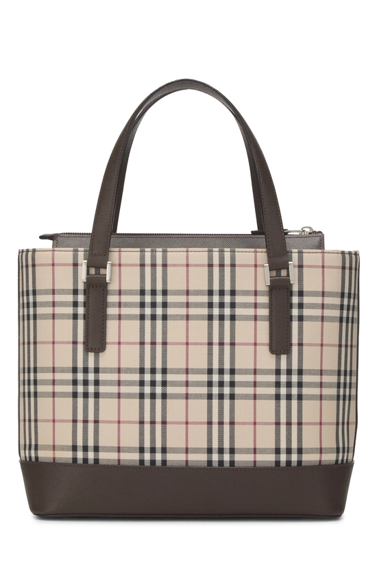 Brown House Check Jacquard Handbag Small, , large image number 3