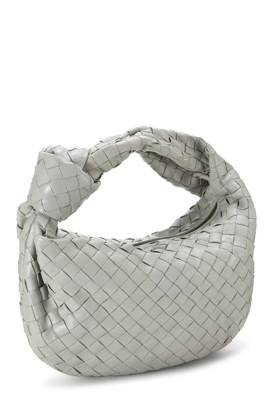 Grey Intrecciato Leather Teen Jodie, , large image number 1