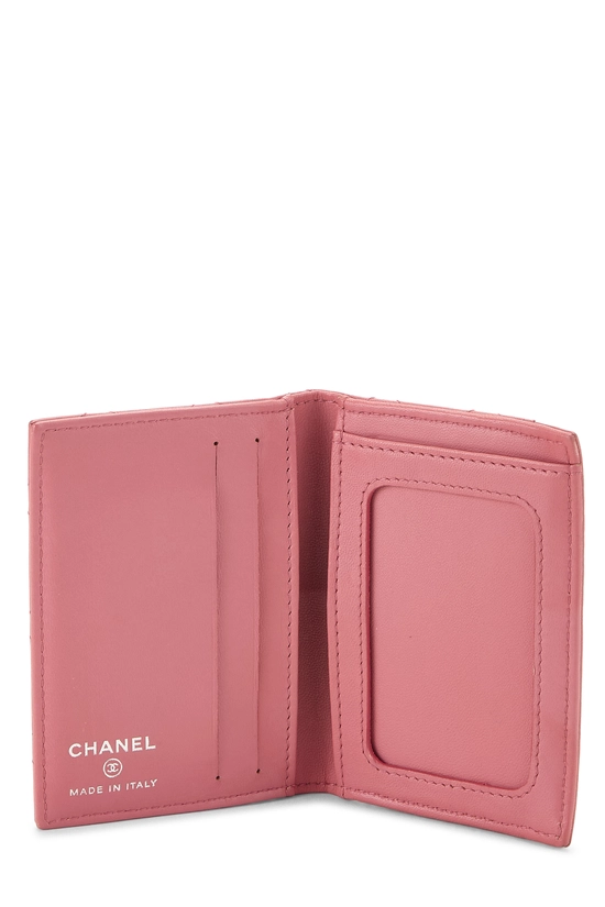 Pink Lambskin Compact Wallet, , large image number 3
